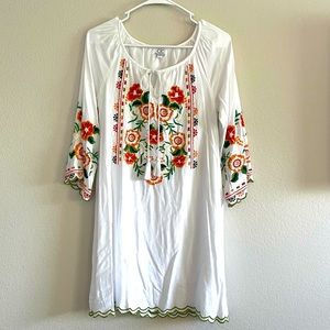 Chic Connection Embroidered Shift Dress